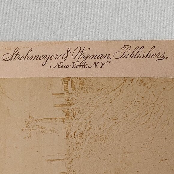 ANTIQUE STEREOGRAPH CARD A Lovers' Walk, Niagara Falls, U.S.A - Picture 2 of 5